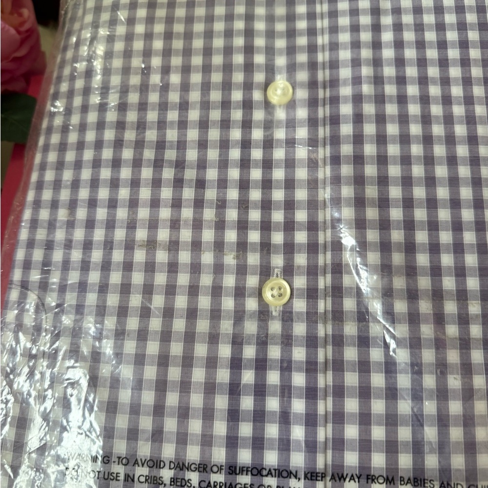 DXL Big and Tall. Well Dressed Elegant Men's Purple Checkered Shirt. - Picture 12 of 16
